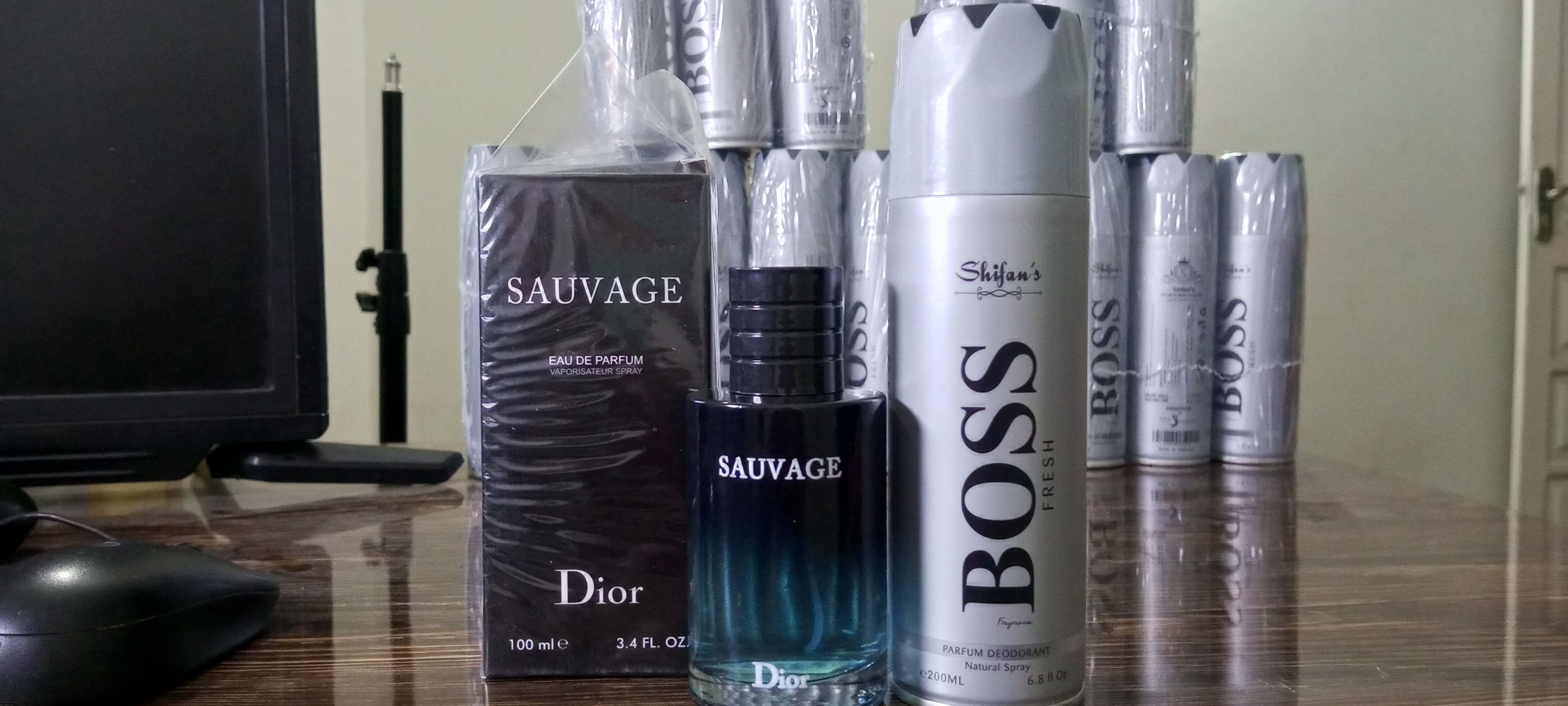 Fragrance Combo Deal – 100ml Perfume+ FREE Boss 200ml Body Spray | Long-Lasting Freshness
