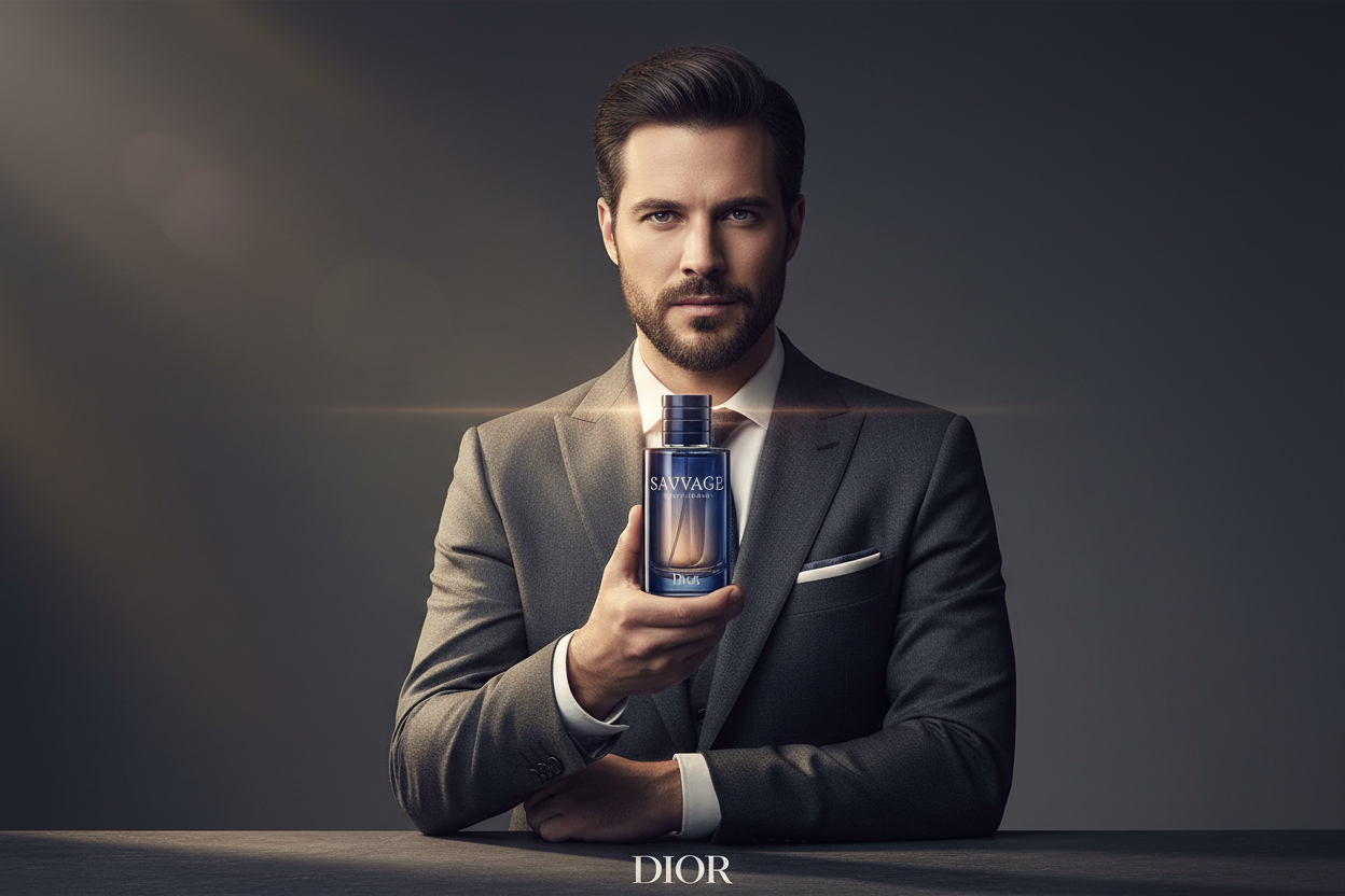 a men with suvage perfume